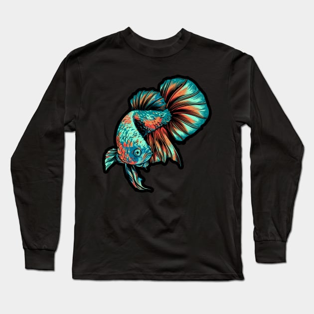 HMPK Tail Siamese fighting fish Long Sleeve T-Shirt by CupangMania